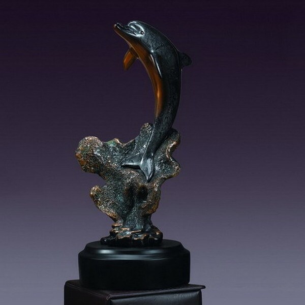 Leaping life like Dolphin Sculpture Realistic high end Artwork fish